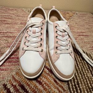Vionic White and Pink Sneakers